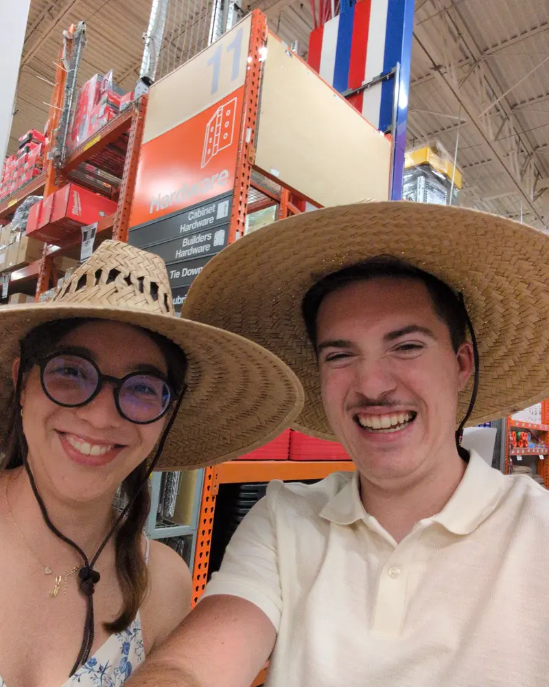 Candid photo of Jackie and Dylan